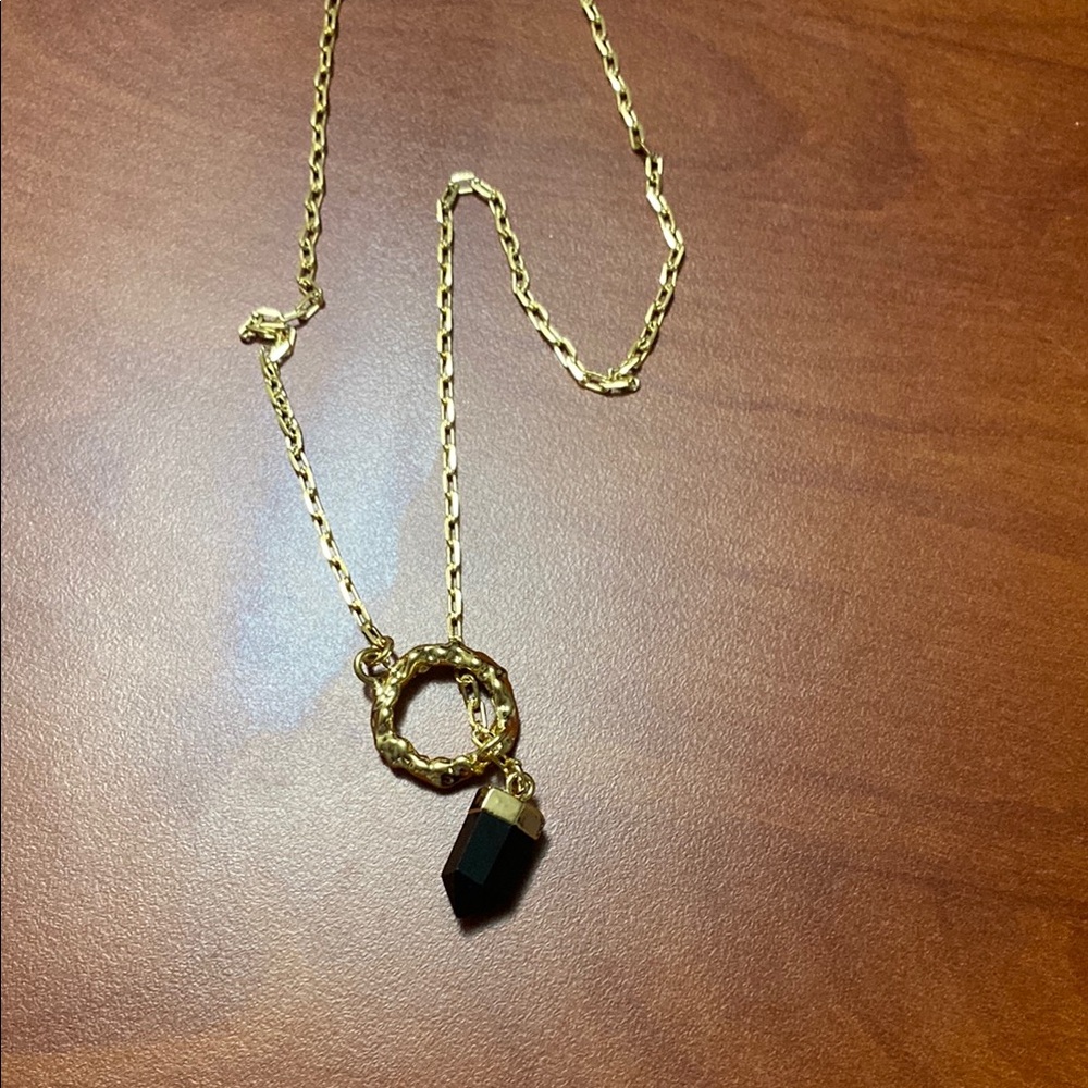 Black & Gold Art Deco Adjustable Necklace